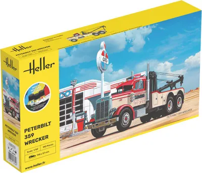 Immagine prodotto di Heller 56794 - 1:43 STARTER KIT Peterbilt 359 Wrecker - Nuovo