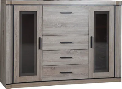 Produktbild von Bettso Hochschrank 2D3S DALLAS D-7 Trüffeleiche