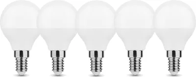 Produktbild von 5x 5w E14 LED Leuchtmittel Birne Leuchte G45 Kugel Milchglas 450 Lumen Warmweiß