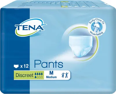 Produktbild von TENA Pants Discreet Einweghosen 12 Stück Größe M
