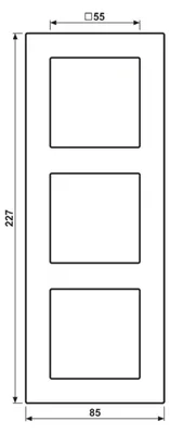 Productafbeelding van Jung Rahmen 3f A 550 A5583BFSWM, grafietzwart