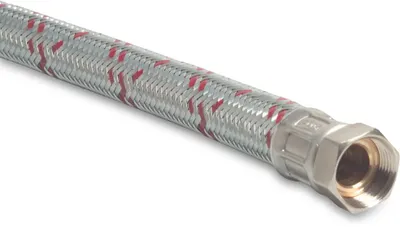 Immagine prodotto di Tubo flessibile intrecciato in acciaio inossidabile, diametro 1" (DN25), lunghezza 80 cm, pressione massima 8 bar