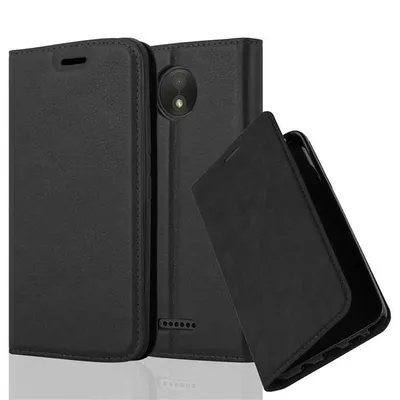 Image de Cadorabo Housse pour Motorola MOTO C PLUS Housse de protection noire pour téléphone portable Etui Case Cover Fermeture magnétique