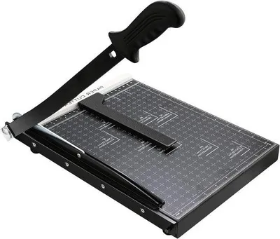 Image de Coupe-papier professionnel - Convient pour l'école et le bureau - Noir