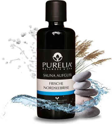 Produktbild von PURELIA Saunaaufguss Konzentrat Nordseebrise 100 ml natürlicher Sauna-aufguss - reine ätherische Öle