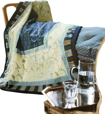 Produktbild von Bassetti Plaid Oplontis" blau 135x190 cm"