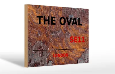 Produktbild von Holzschild London 30x20cm The Oval SE11