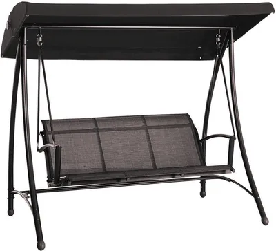 Produktbild von Garden Impressions Rubens Schaukelbank 3-sitzer - carbon black/heather grey/ant.