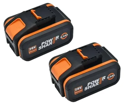 Zdjęcie produktu dla Akumulator litowo-jonowy, pojemność 8000 mAh, kompatybilny z elektronarzędziami, 20 V, 8,0 Ah × 2