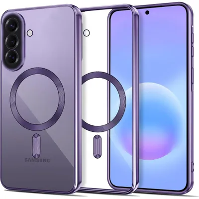 Produktbild von Handyhülle mit Kameraabdeckung für Galaxy A37 5G, Tech-Protect MagFlex für MagSafe, Transparent und Violett