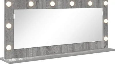 Image de Miroir de vanité Rectangulaire Gris Sonoma 100 x 45 x 18 cm