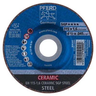 Produktbild von PFERD 61300115, Schneidedisk, Stahl, 11,5 cm, Jede Marke, Flache Mitte, 2,22 cm