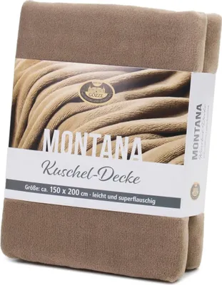 Produktbild von Gözze Wohndecke Montana uni 150 x 200 cm taupe