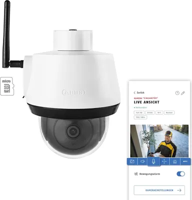 Produktbild von ABUS PPIC52520, IP-Sicherheitskamera, Draußen, Verkabelt & Kabellos, Wand, Schwarz, Weiß, Dome