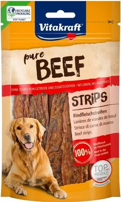 Obrázek produktu pro VITAKRAFT BEEF pamlsky pro psy, hovězí proužky, 80g