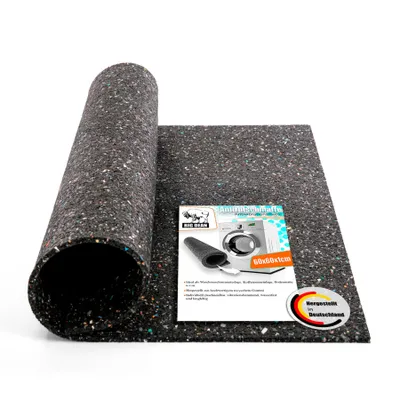 Produktbild von BigDean Premium Antivibrationsmatte 60x60 cm 1cm dicke Waschmaschinen Unterlage Gefertigt in DE Antirutschmatte Waschmaschine Gummimatte zuschneidbar