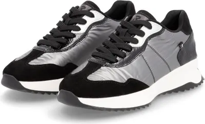 Produktbild von Rieker Damen-Sneaker Schwarz-Grau-Silber, Farbe:schwarz, EU Größe:39