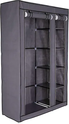Produktbild von Stoffschrank Faltbarer Stoffkleiderschrank 175x110x45 cm, grau