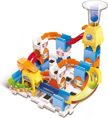 Image de Circuit à Billes VTECH Marble Rush Discovery Set XS100, 30 Pièces, 3 MarbleBilles Incluses, Jeu de Construction 4 Ans et Plus