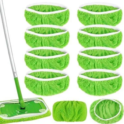 Produktbild von Reinigungstücher für feuchte Böden - 8 Stück wieder verwendbar - Mikrofasertücher - Nachfüllverpackung - Reinigungstücher