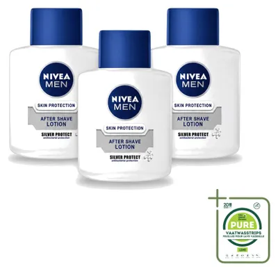 Image de 3 x Lotion après-rasage Nivea Men Silver Protect - 100 ml - Lot de 3