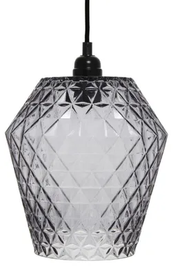 Image de Lampe à suspension Lumi en verre gris