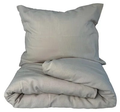 Produktbild von Leinenbettwäsche Naira, grau – Set 140 x 200 cm, 70 x 90 cm