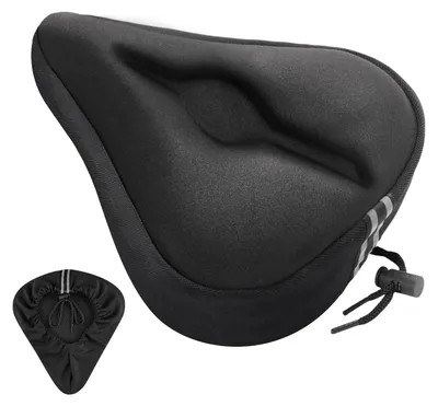 Imagen del producto de Funda para sillín de bicicleta, funda de gel para sillín, funda de gel ergonómica para sillín con protección contra la lluvia