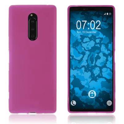 Produktbild von PhoneNatic Case kompatibel mit Sony Xperia 1 - pink Silikon Hülle matt Cover
