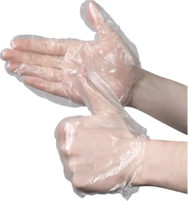 Produktbild von Einweghandschuhe PE,100 Stück, Größe M, transparent