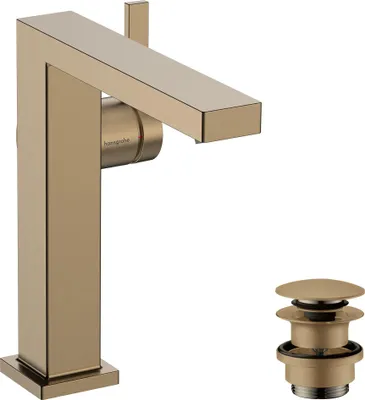 Immagine prodotto di hansgrohe Tecturis E Fine Mitigeur monocommandé pour lavabo 150, saillie 157mm, garniture de vidage Push-Open, CoolStart, EcoSmart+, 73040140, 73040140