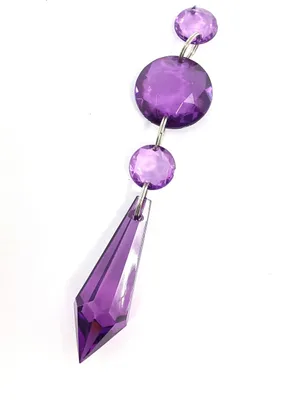 Produktbild von 12 Deko Acryl Anhänger lila - Form Diamant