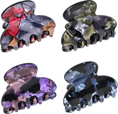 Produktbild von 4 Stück Haarklammer Damen, Haarspangen Damen Dünnes Haar Rutschfestes Haarklammern, 3 cm Kleine Haarklammern für Mittleres und Dünnes Haar, für Damen und Mädchen.