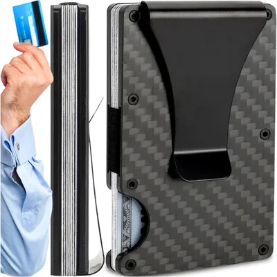 Produktbild von EDIBAZZAR | Metall Herren Brieftasche Fall Kartenhalter Anti-Diebstahl-Organizer