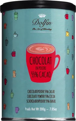 Produktbild von Dolfin Trinkschokolade - Kakaopulver mit 55% Kakao