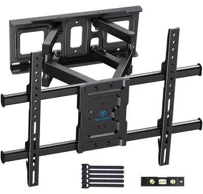 Produktbild von PERLESMITH TV Wandhalterung, für 37-85 Zoll Fernseher bis zu 60 kg, Schwenkbar Neigbar TV Halterung 55 65 Zoll, Wandhalterung Fernseher Max. VESA 600x400 mm