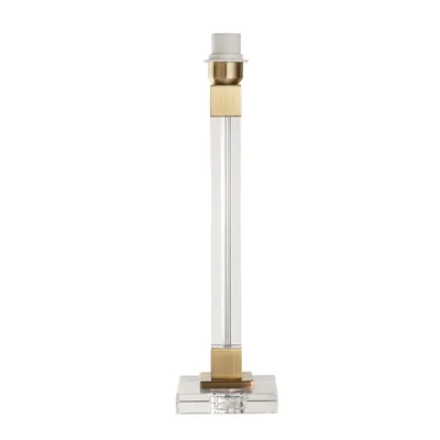 Image de Base de lampe de table Scarborough - Cristal et laiton