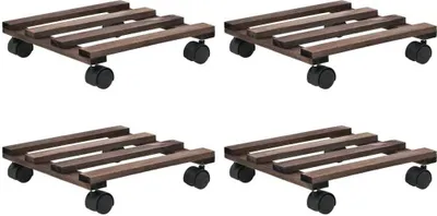 Produktbild von "2026 Promotion" Pflanzenständer - Hochbeet - mit Rollen 4 Stk. - Blumenkasten - Zedernholz 25x25 cm - Beete CC2489