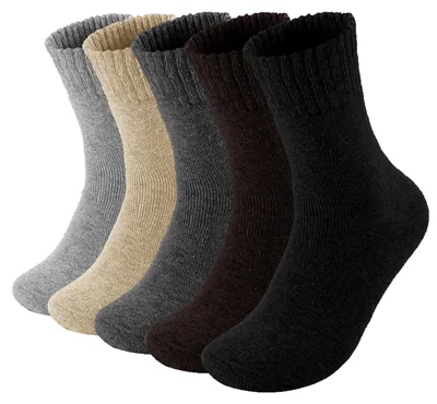 Obrázok produktu pre Termo ponožky pre pánov – teplé a hrubé – 5 párov, vhodné na outdoorové aktivity
