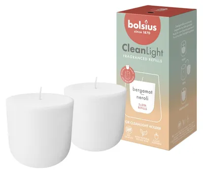 Productafbeelding van Bolsius Cleanlight Geurvulling, 2 stuks, Bergamot & Neroli