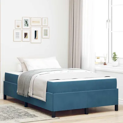 Produktbild von vidaXL Bettrahmen Dunkelblau 120 x 200 cm Stoff