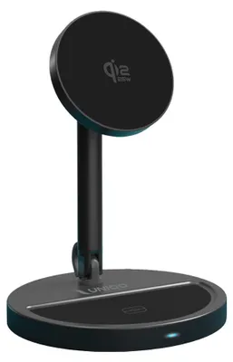 Immagine prodotto di UNIQO Base Di Ricarica Wireless 2 In 1 Pieghevole Qi2 35W Con Caricatore USB-C 45W E Cavo Incluso