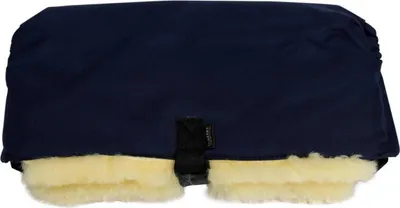 Produktbild von Lammfell - HANDWÄRMER FÜR KINDERWAGEN - Farbe: Blau/Gelb