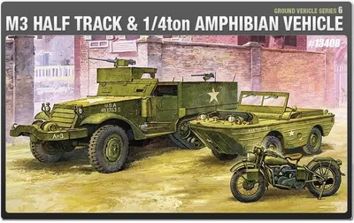 Produktbild von Modellbausatz Militär 13408 – M3 U.S HALF TRACK (1:72)