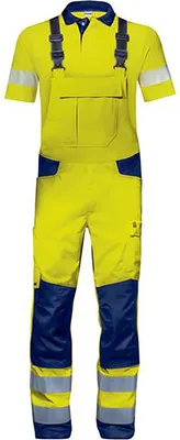 Obrázok produktu pre Uvex 88270, Overal, Muž, Modrá, Žltá, 6 vrecká/vreciek, Zips, Bavlna, Polyester