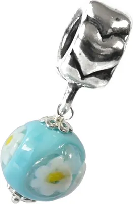 Produktbild von Carlo Biagi Dangle Bead Gänseblume blau European Beads D2BDMGD02