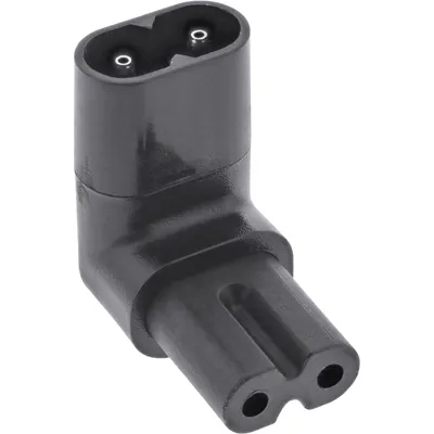 Image de InLine® Adaptateur de secteur IEC 60320 C8 / C7, haut/bas coudé 2 broches.