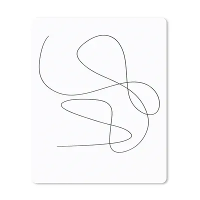 Produktbild von MuchoWow® Mauspad Mousepad Linienkunst - Minimalismus - Abstrakt 19x23 cm - Mousepads - Maus Mat - Pad - Mausunterlage - Mauspads - Spielen