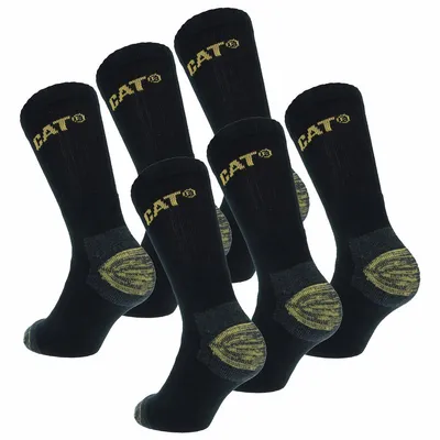 Immagine prodotto di Caterpillar 6 paia di calze premium / calze da lavoro con doppio rinforzo in punta e tallone nero43-46