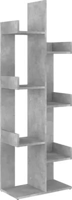 Obrázok produktu pre vidaXL Regál na knihy betón sivý 48x25,5x140 cm odvodený drevený výrobok